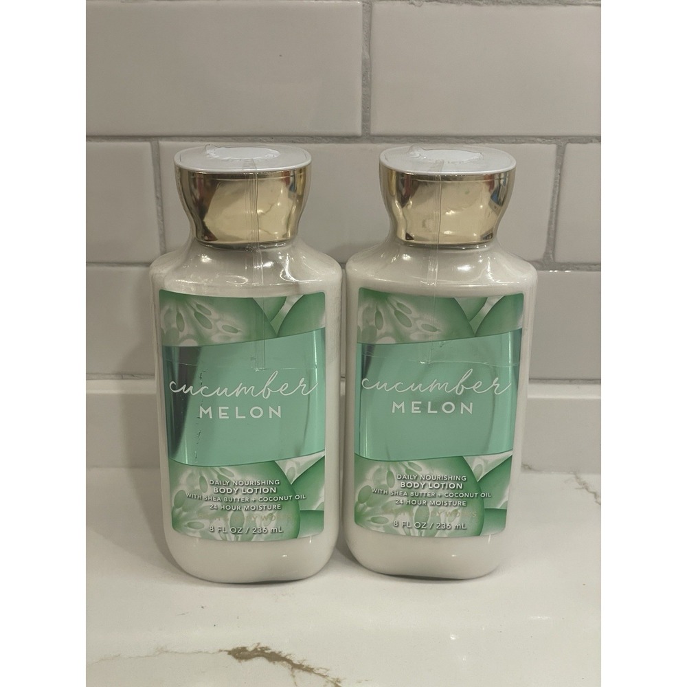 Bath & Body Works Cucumber Melon Body Lotion 8 fl oz Lot of 2 New Sealed